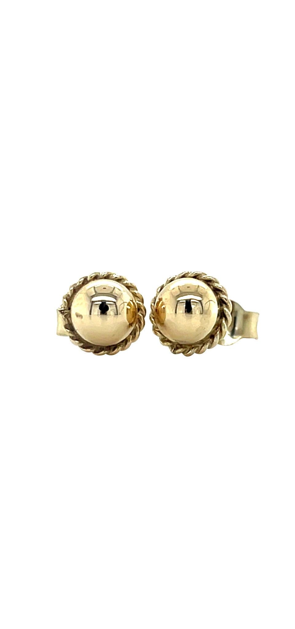 Vintage 14K Gold Smooth Stud Earrings